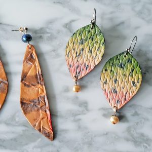 Woodland Chic Leather Earrings- May 2026